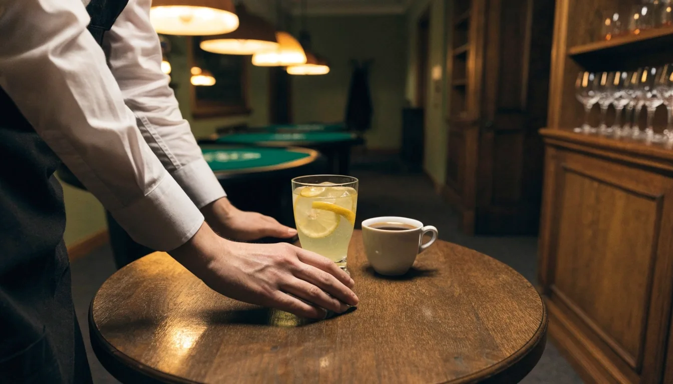 Noční průčelí restaurace Bílá Dolina s rozsvícenými okny nad terasou